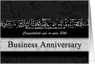 30th Business Anniversary Congratulations Black and Silver card