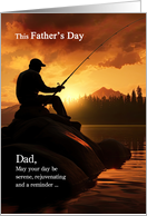 For Dad on Father’s Day Outdoors Fishing card
