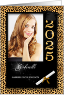 Cheetah Print Class of 2024 Graduation Announcement card