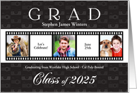 Graduation Party Class of 2023 Film Strip Style 3 Photos Custom card