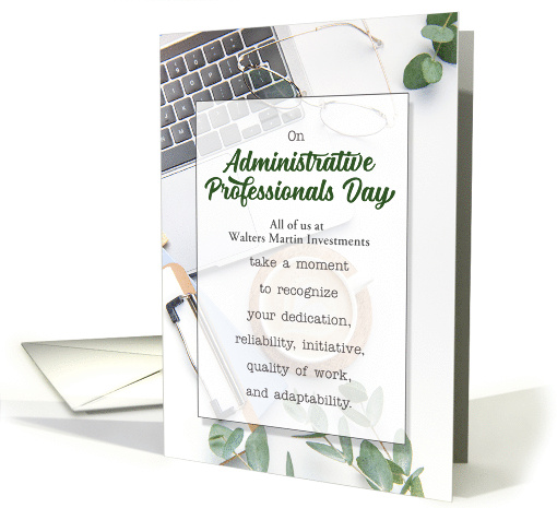 Administrative Professionals Day with with Custom Text card (791040)