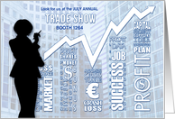 Join Us Annual Tradeshow Invitation Business Woman Custom card