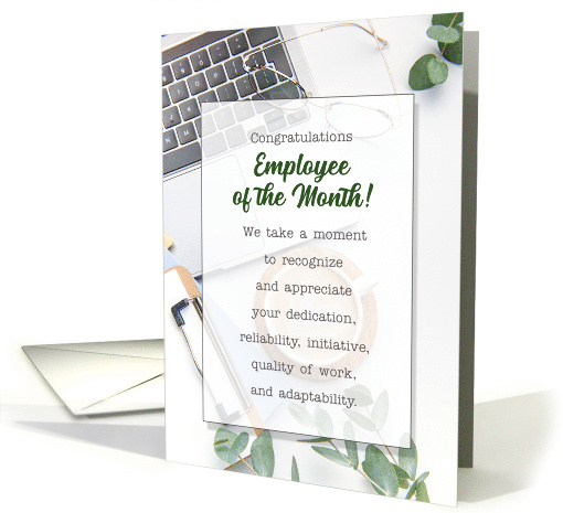 Congratulations Employee of the Month Business Office card (791115)