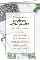 Congratulations Employee of the Month Business Office card