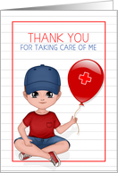 Thank You for Taking Care of Me Balloon and Little Boy card