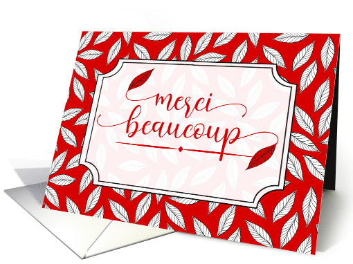 Merci Beaucoup French Business Thank You Red Blank card (792027)