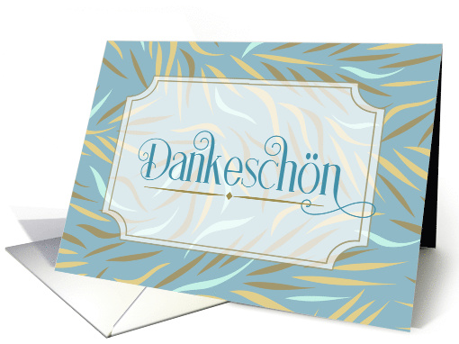 Dankeschon German Thank You Sky Blue Botanical card (792627)