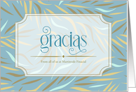 Gracias Thank You Botanical Sky Blue Business Name card