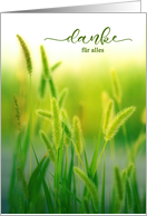 Danke Thank You German Language Summer Grasses card