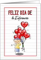 Boy Dia de la Enfermera Feliz Spanish Nurses Day Blank card