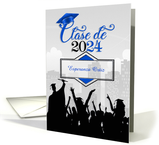 Spanish Language Class of 2024 Graduation Announcement card (794343)