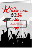 German Language Class of 2023 Graduation Announcement in Red card