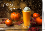 Autumn Equinox Pumpkin Latte Harvest Colors card