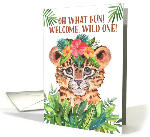 New Baby Congratulations Baby Cheetah Jungle Theme card (796505)
