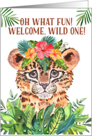 New Baby Congratulations Baby Cheetah Jungle Theme card