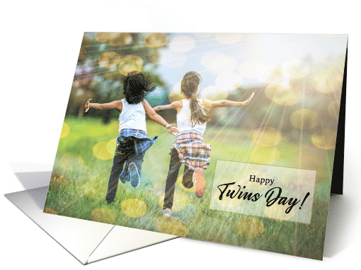 for Twin Daughters on Twins Day Girls in a Meadow card (821459)