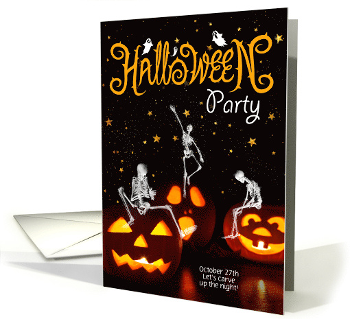 Halloween Pumpkin Carving Party Invitation card (825017)