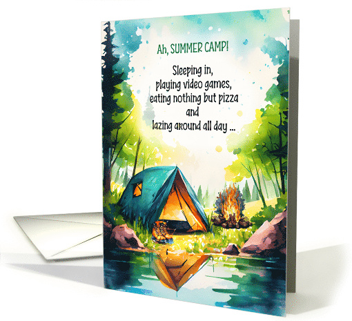 Funny Thinking of You Away at Summer Camp for Kids card (826549)