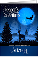 Arizona The Grand Canyon State Woodland Deer Starry Night card