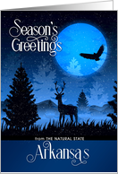 Arkansas The Natural State Woodland Deer Starry Night card