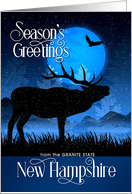 New Hampshire Season’s Greetings Woodland Moose card