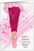 Making the Dance Team Congratulations with Pink Ballet Dancer card