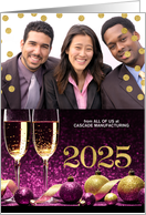 Happy New Year 2024 Business Personalized Photo card