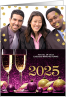 Happy New Year 2025 Business Personalized Photo card