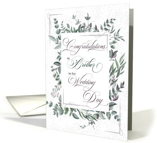 for Brother on his Wedding Day from Sister Eucalyptus card (853335)