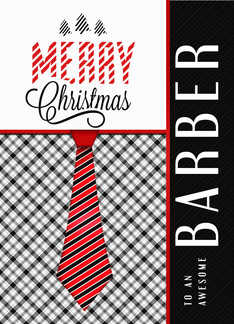 For the Barber at Christmas Masculine Necktie Black and Red