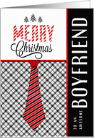 For Boyfriend at Christmas Masculine Necktie Sporty Theme card