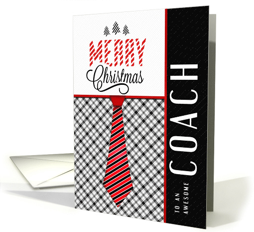 For Coach at Christmas Masculine Necktie Sporty Theme card (864749)