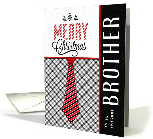 for Brother at Christmas Masculine Necktie Sporty Theme card (865110)