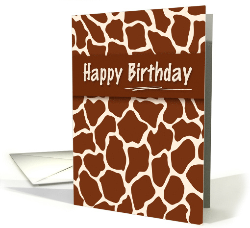 for Him Birthday Giraffe Print in a Safari Theme card (883470)