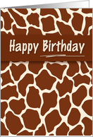for Him Birthday Giraffe Print in a Safari Theme card
