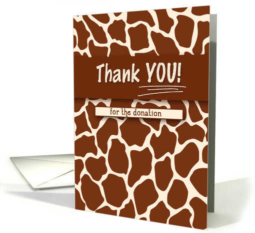Donation Thank You Safari Theme with Giraffes card (883481)