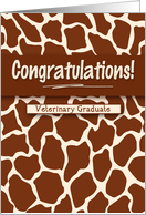 Veterinary Graduate Congratulations Giraffe Safari Theme card