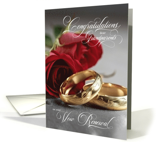 for Grandparents Renewing Wedding Vows Congratulations card (887156)
