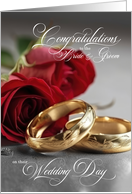 Bride and Groom Congratulations on their Wedding Day card