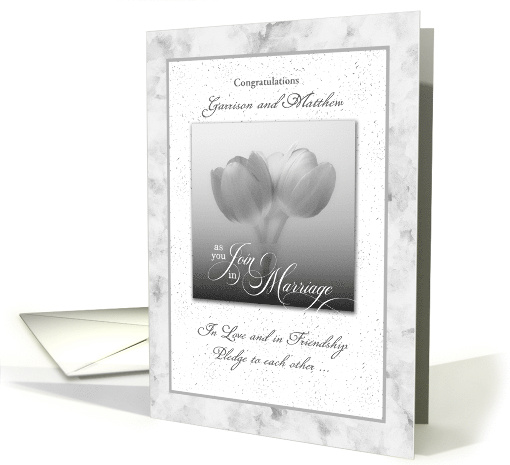 Custom Same Sex Marriage Gay Wedding Congratulations card (887257)