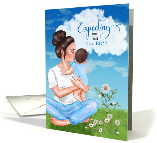 Expecting First Baby and It's a Boy card (887916)