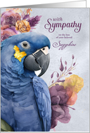 Loss of a Bird Custom Pet Sympathy Hyacinth Macaws card