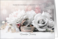 Thank You for Walking Me Down the Aisle Roses and Rings Custom card