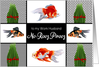 for My Work Husband Persian New Year Goldfish and Grasses card