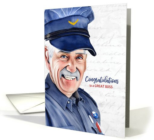 for Male Boss Postal Service Retirement White Haired... (906501)