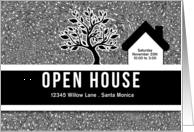 Open House Business Invitation Classic Black Blank card
