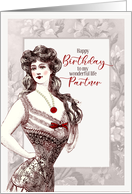 Life Partner’s Birthday Vintage Lingerie Model card