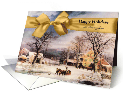 Vintage Christmas Sleigh Ride at the Inn card (931502)