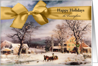 Vintage Christmas Sleigh Ride at the Inn card