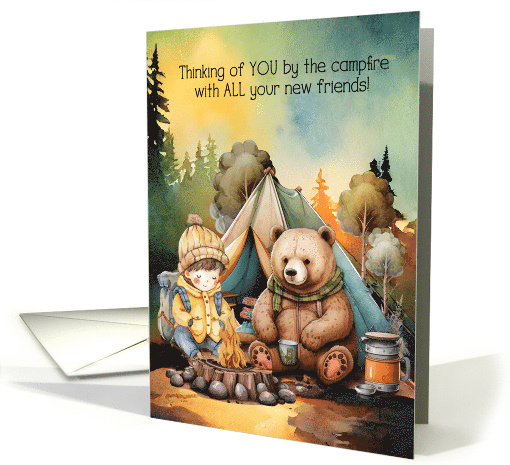 Boy Thinking of You Away at Summer Camp for Kids card (933897)